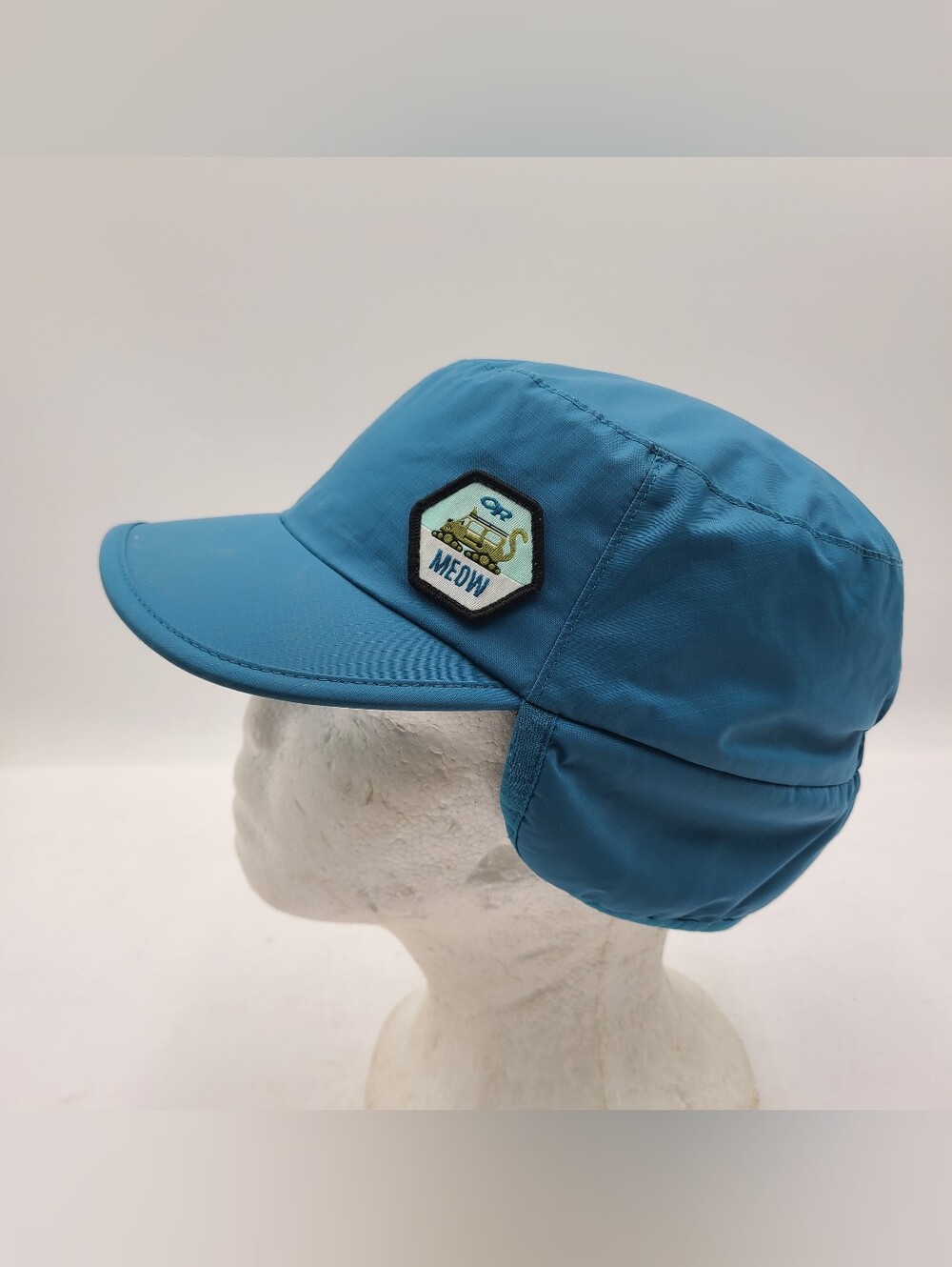 B55 Outdoor Research Wrigley Cap Backcountry Blue Kids Sz Med/Large Ear Flaps